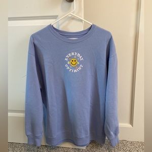 Everyday Optimist. Embroidered. Oversized crewneck sweatshirt.
